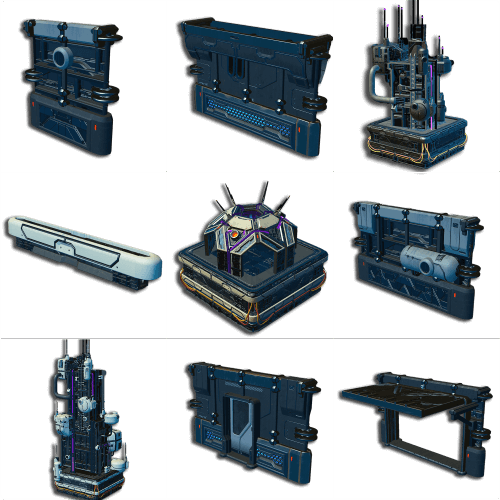 Autophage base parts grid