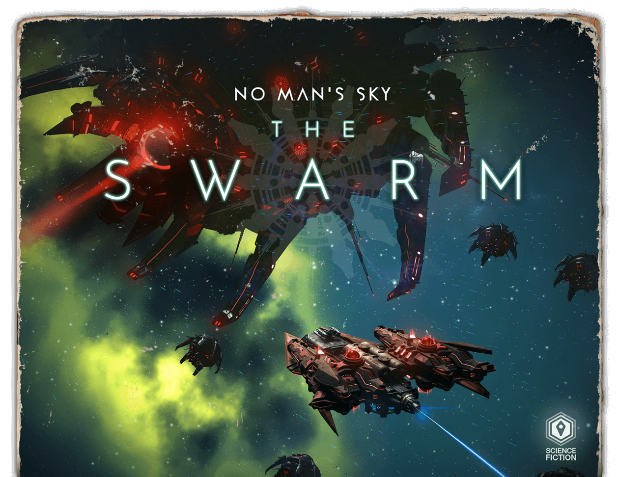 Book cover styled art showcasing No Man's Sky artwork