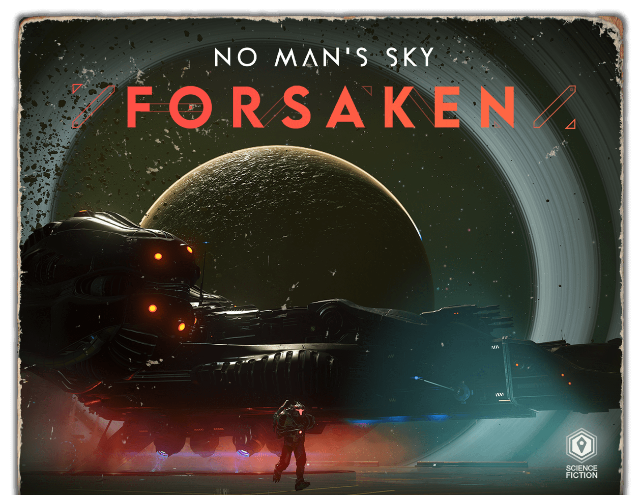 Book cover styled art showcasing No Man's Sky artwork