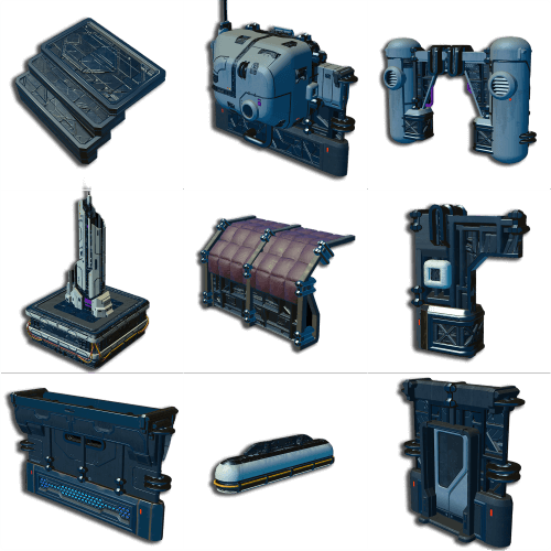 Autophage base parts grid