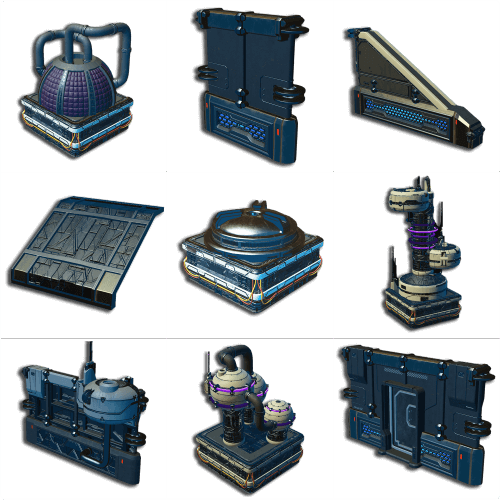 Autophage base parts grid